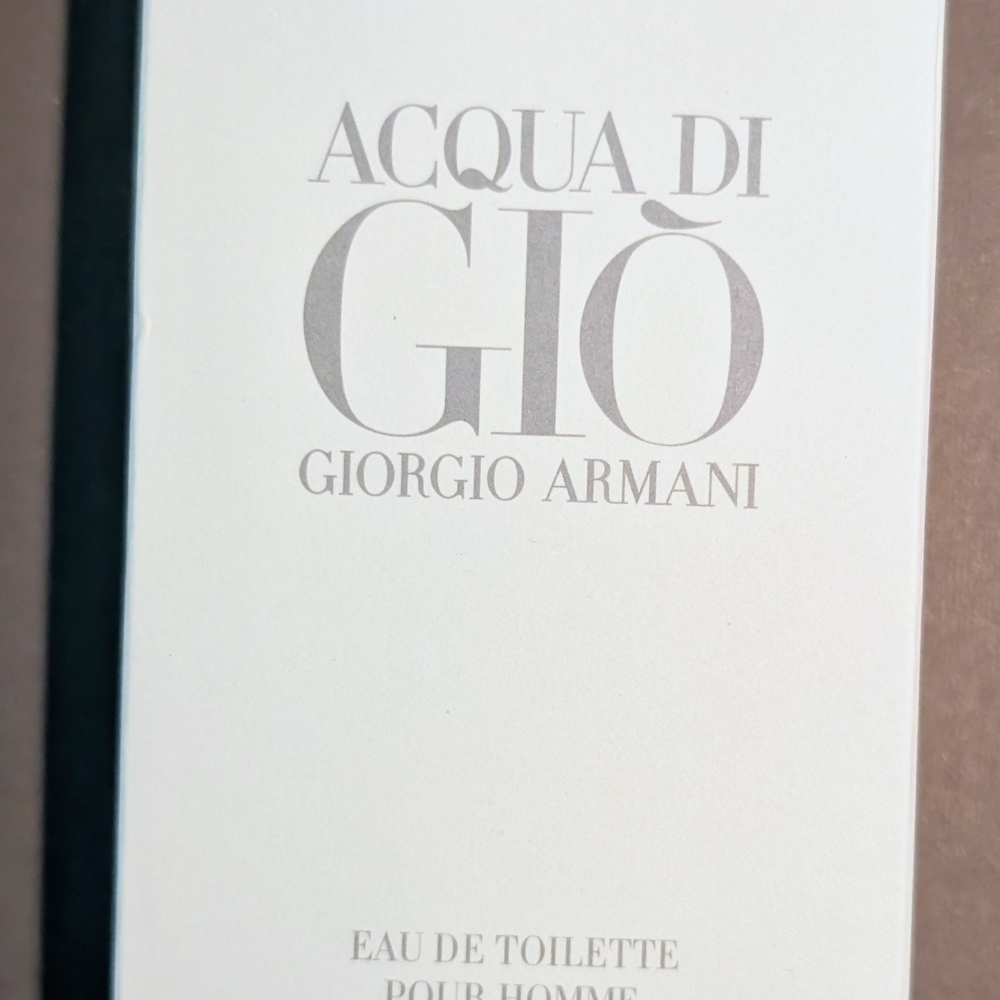 Giorgio Armani Acqua di Giò The Box Is Open I Sprayed It Once.